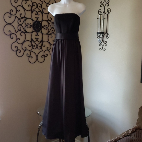White by Vera Wang Strapless Black Dress Size 10 - Picture 1 of 5